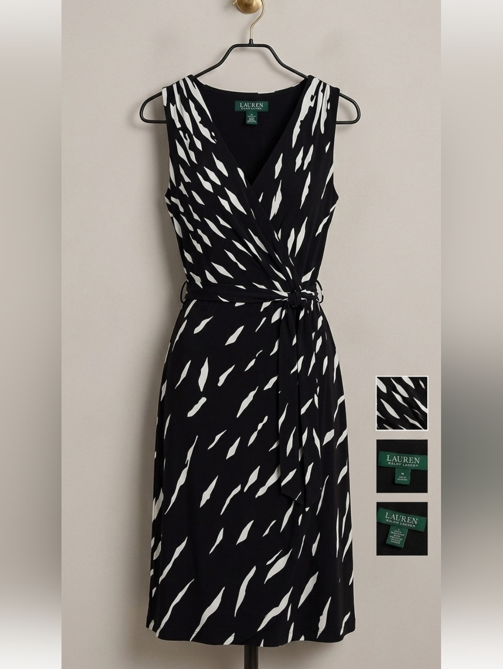 Ralph Lauren Elegant Black and White Women's Date Night Dress